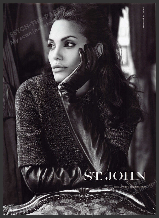 St. John Angelina Jolie 2000s Print Advertisement Ad 2006 Gus Mayer St. John