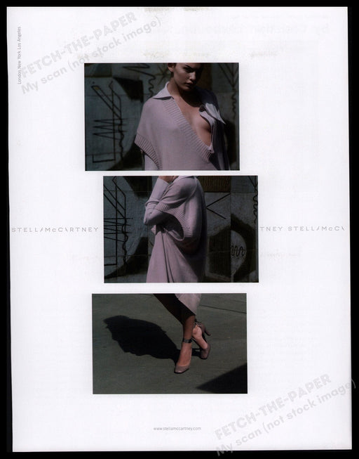 Stella McCartney 2000s Print Advertisement 2005 Purple Sweater Shoes Fetch-the-Paper