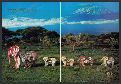 Stolichnaya Paper Oragami Elephants 2000s Print Advertisement 2 Page Ad 2002 Fetch-the-Paper