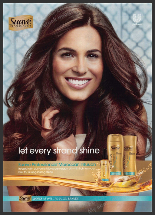 Suave 2010s Print Advertisement Ad 2015 Hair Brunette Full Beautiful Suave