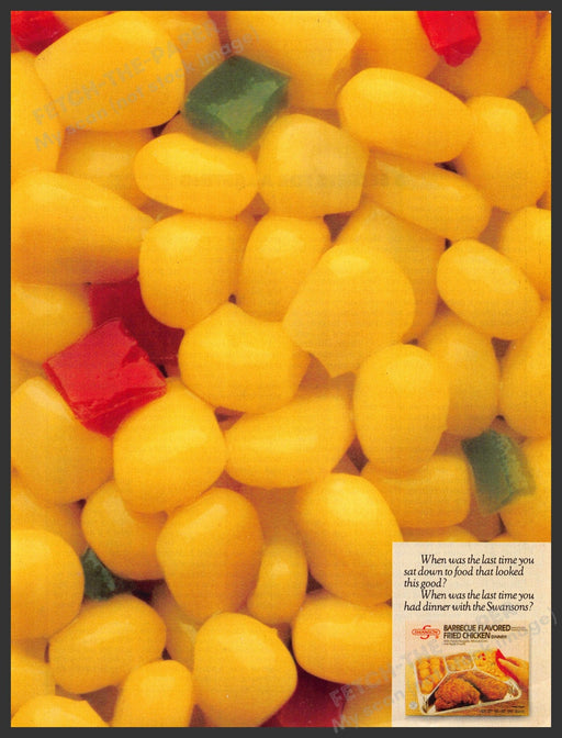 Swanson 1980s Magazine Print Advertisement 1985 Corn T.V. Dinner Swanson