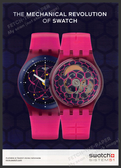 Swatch 2010s Print Advertisement Ad 2015 Sistem 51 Mechanical Revolution Swatch