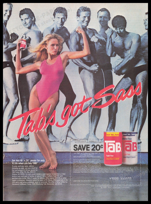 Tab 1980s Print Advertisement Ad 1985 Fetch the Paper!