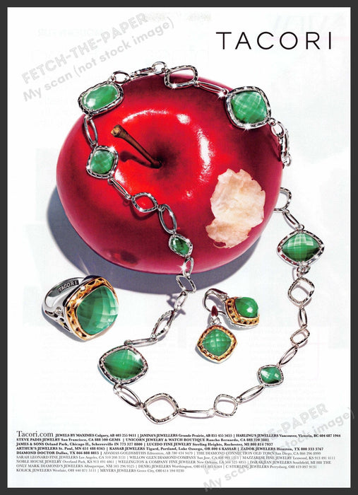 Tacori Jewelry 2010s Print Advertisement 2012 Bite of a Red Apple Fetch-the-Paper