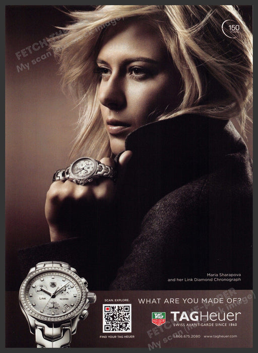 Tag Heuer Maria Sharapova 2010s Print Advertisement 2010 Watch Tag Heuer