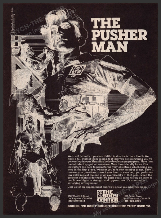 The Body Center Nautilus for Men Bodybuilding 1970s Print Advertisement Ad 1979 Fetch-the-Paper