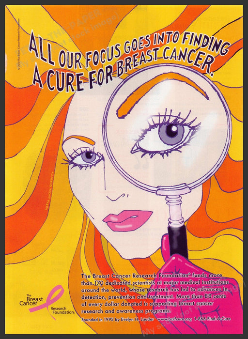 The Breast Cancer Research Foundation 2010s Print Advertisement 2010 Fetch-the-Paper