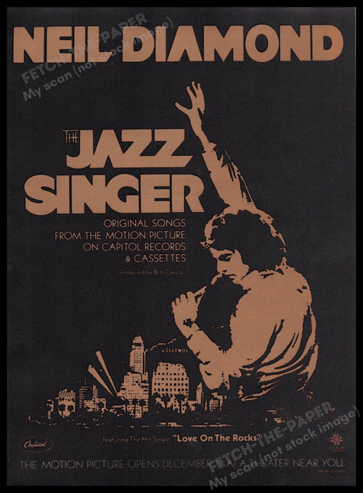 The Jazz Singer 1980s Print Advertisement Ad 1981 Fetch the Paper!