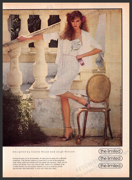The Limited 1980s Magazine Print Ad 1981 Legs Elaine Wood Leigh Winson Fetch-the-Paper
