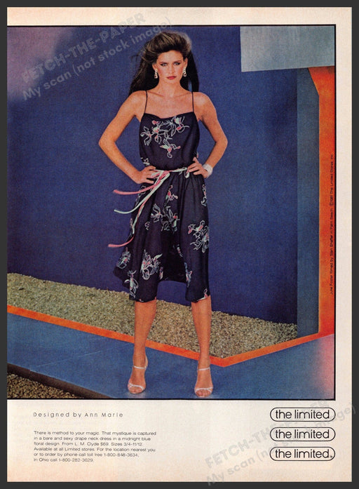 The Limited 1980s Magazine Print Advertisement 1981 Legs Fashion Ann Marie Fetch-the-Paper