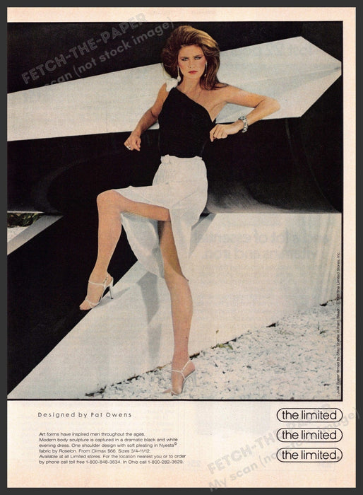 The Limited 1980s Magazine Print Advertisement 1981 Legs Pat Owens Fetch-the-Paper