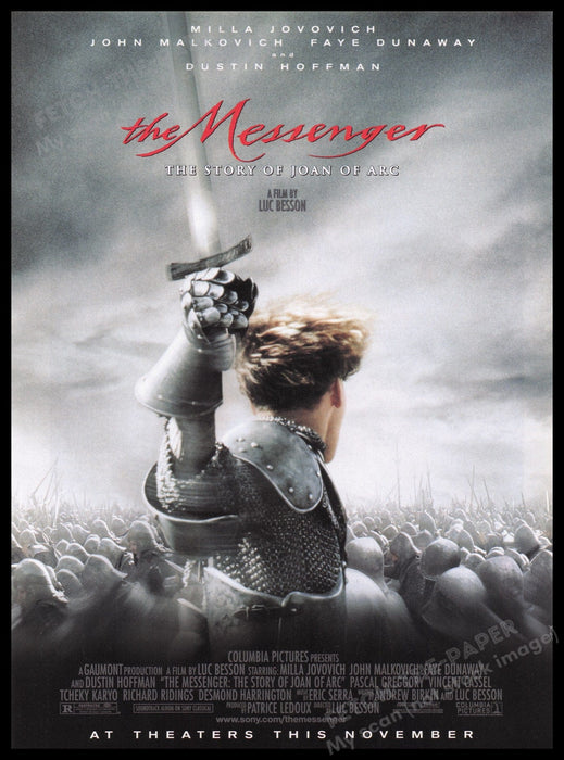 The Messenger Movie Release 1990s Print Advertisement Ad 1999 Milla Jovovich Fetch the Paper!