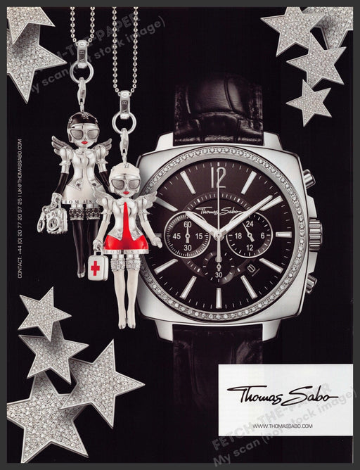 Thomas Sabo Watch 2010s Print Advertisement Ad 2010 Nurse Naughty Charm Pendant Fetch-the-Paper