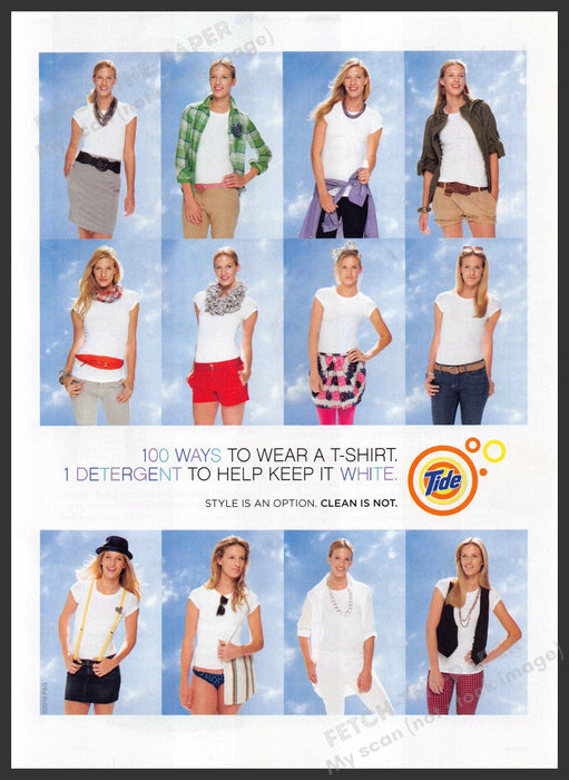 Tide 2000s Print Advertisement 2005 Legs "Style is an option, clean is not" Tide