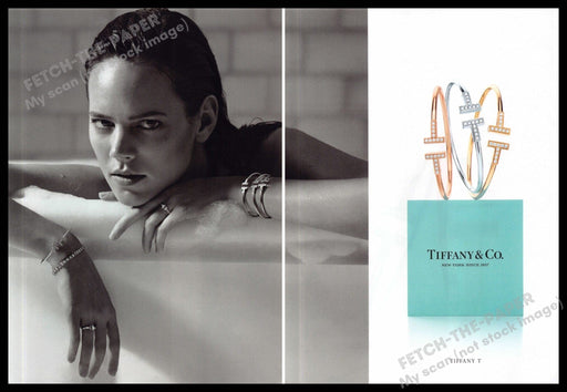 Tiffany & Co. 2010s Print Advertisement (2 page) 2014 Freja Beha Erichsen Bath Tiffany & Co.