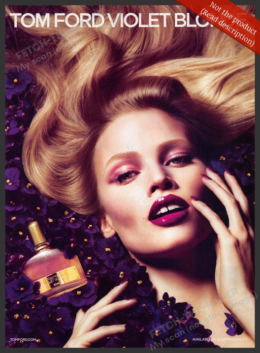 Tom Ford 2010s Print Advertisement Ad 2011 Violet Blonde Purple Flowers Tom Ford