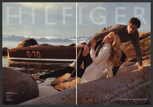 Tommy Hilfiger Clothing 2000s Print Advertisement Ad (2 pages) 2008 Couple Water Fetch the Paper!