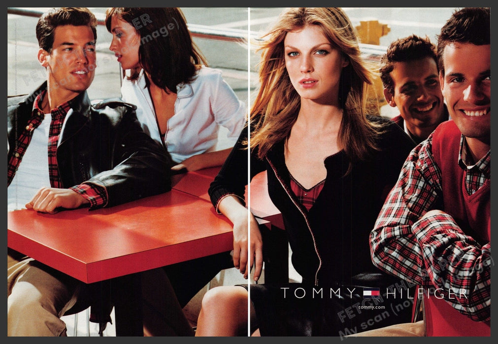 Tommy Hilfiger Plaid Clothing Friends 2000s Print Advertisement (2 Page) Ad 2000 Fetch-the-Paper