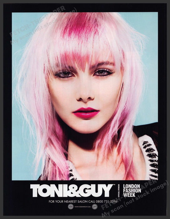 Toni & Guy Hair 2010s Print Advertisement 2011 Salon London Fashion Week Fetch-the-Paper