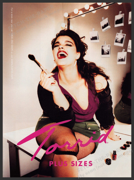 Torrid Plus Size Clothing 2000s Print Advertisement Ad 2006 Legs Fishnet Sexy Fetch the Paper!