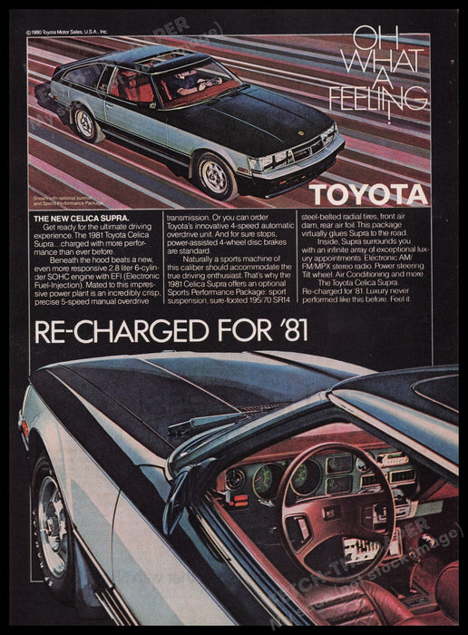 Toyota Celica 1980s Print Advertisement Ad 1981 Fetch the Paper!