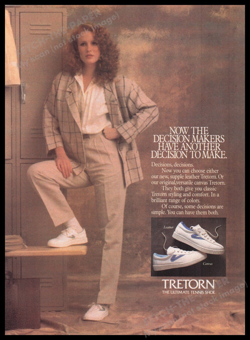 Tretorn 1980s Print Advertisement Ad 1985 Fetch the Paper!