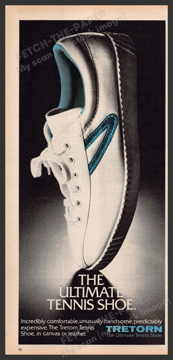 Tretorn Tennis Shoe 1970s Print Advertisement 1977 Tretorn