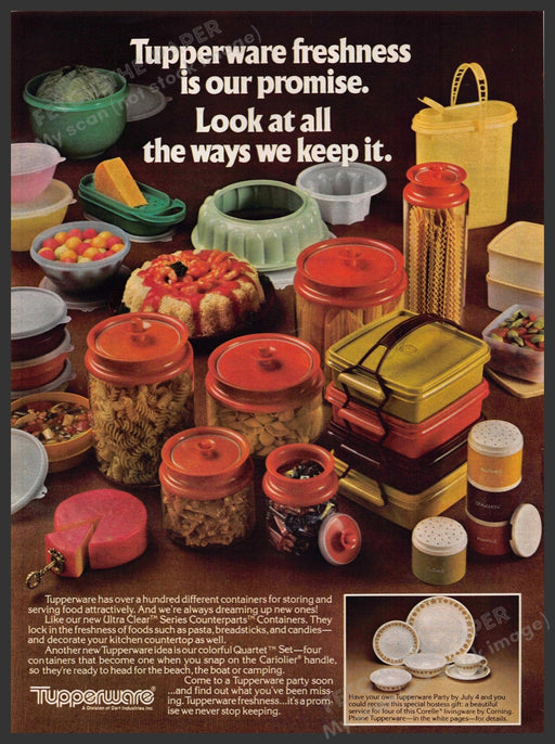 Tupperware Containers 1980s Print Advertisement 1981 Ultra Clear Series etc Tupperware