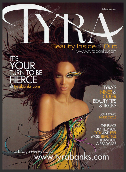 Tyrabanks.com Tyra Banks 2000s Print Advertisement Ad 2009 Beauty Website Tyrabanks.com