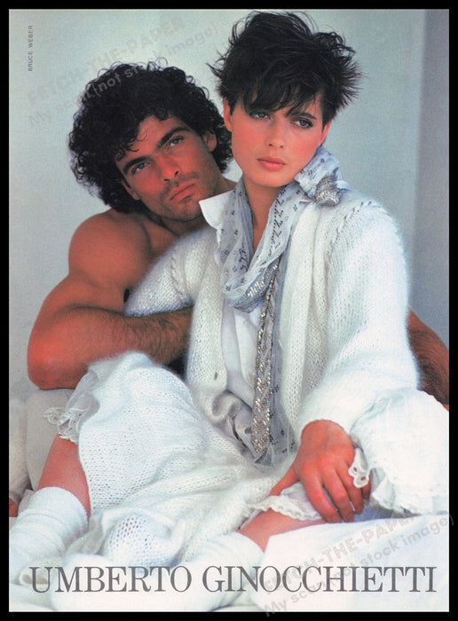 Umberto Ginocchietti Clothing 1980s Print Advertisement Ad 1982 Totally Rad Fetch the Paper!