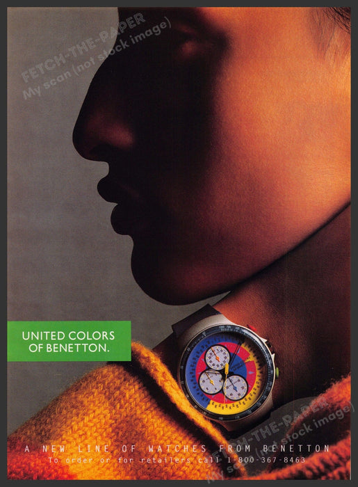 United Colors of Benetton 1990s Print Advertisement Ad 1994 Watch Colorful United Colors of Benetton