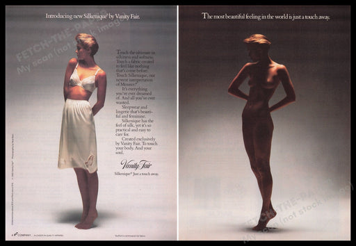 Vanity Fair 1980s Print Advertisement Ad (2 pages) 1985 Fetch the Paper!