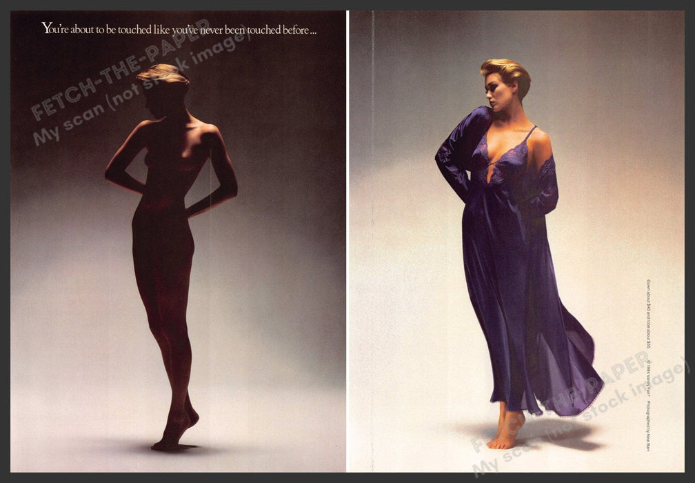 Vanity Fair Nightgown 1980s Print Advertisement (2pg) 1984 On and Off Vanity Fair