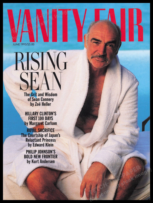Vanity Fair Sean Connery 1990s Magazine Cover June 1993 COVER ONLY Fetch the Paper!