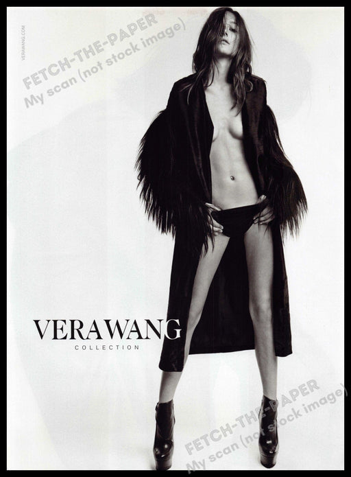 Vera Wang 2010s Magazine Print Ad 2014 Long Legs Josephine Le Tutour Bare Body Vera Wang