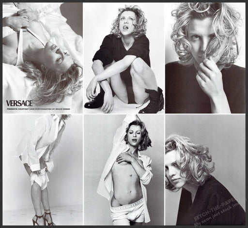 Versace 1990s Print Advertisement (5 page) 1998 Bruce Weber Courtney Love Versace