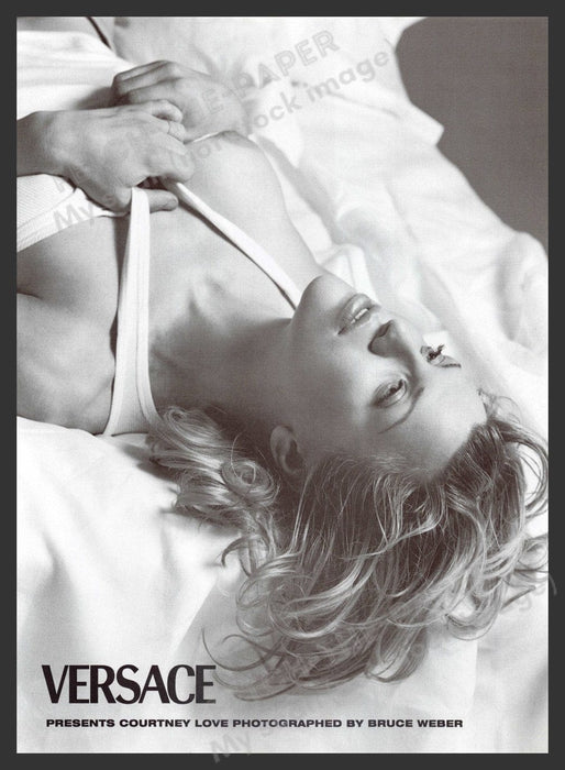 Versace 1990s Print Advertisement (5 page) 1998 Bruce Weber Courtney Love Versace