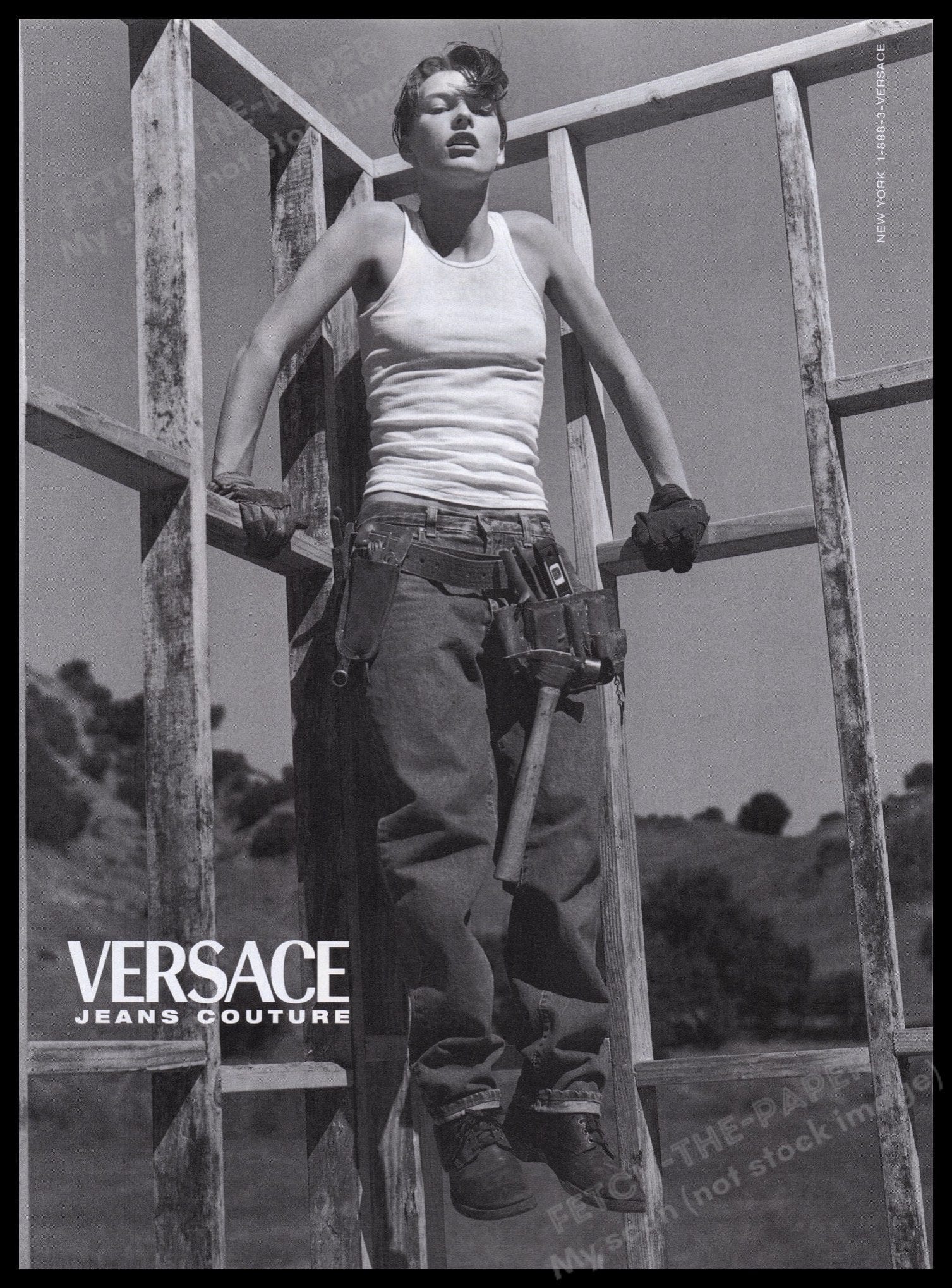 Versace Jeans Couture 1998 Ad - Female Carpenter Model — Fetch-the