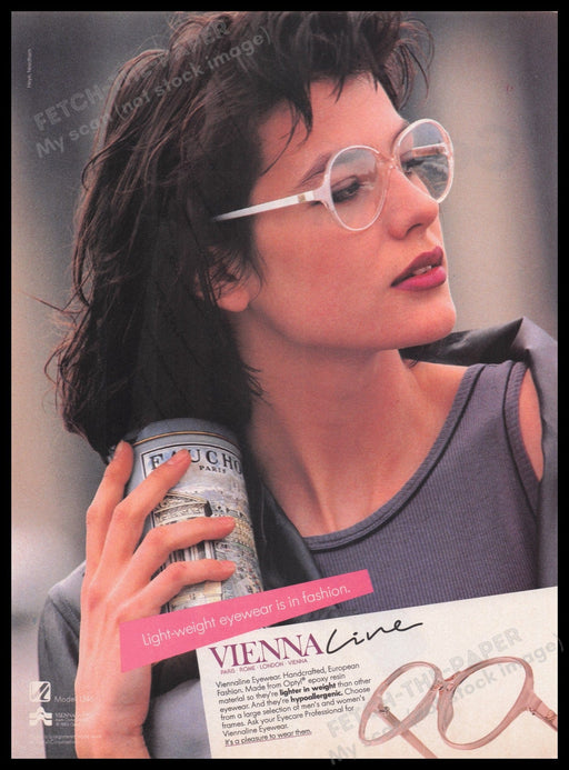 Viennaline Eyecare 1980s Print Advertisement Ad 1985 Fetch the Paper!