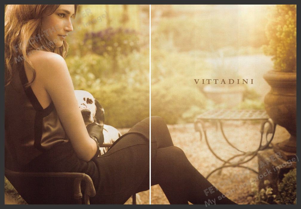 Vittadini Clothing 2000s Print Advertisement Ad (2 pages) 2008 Dalmatian Dog Fetch the Paper!