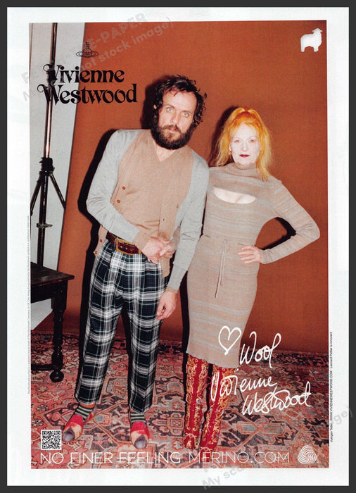 Vivienne Westwood Merino Wool 2010s Print Advertisement 2012 Fetch-the-Paper