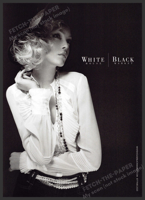 White House Black Market Siri Tollerod 2000s Print Advertisement 2009 Hat White House Black Market