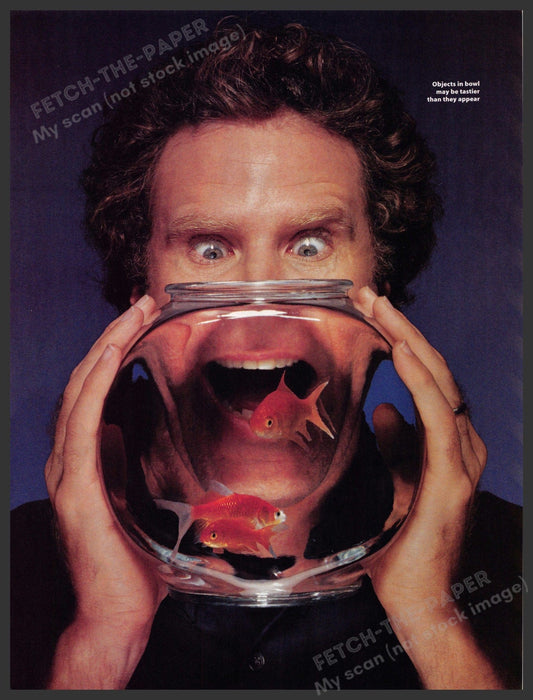 Will Ferrell 2000s Magazine Photo 2003 Goldfish Fish Bowl Tasty Fetch-the-Paper