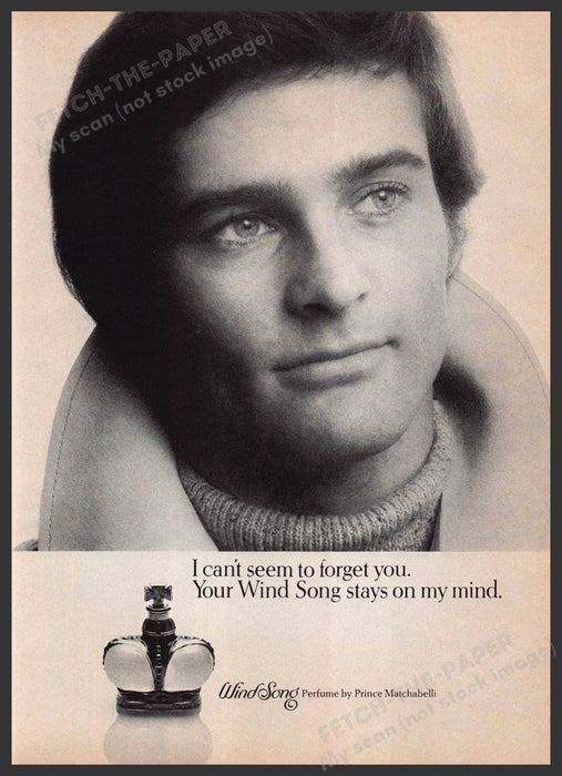 Wind Song 1970s Print Advertisement 1976 "I Can't Seem to Forget You" Fetch-the-Paper