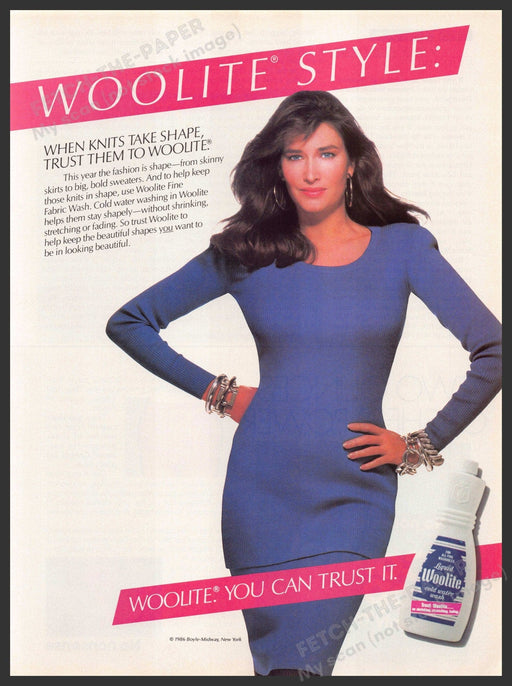 Woolite 1980s Print Advertisement Ad 1987 Shape Working Woman Dress Woolite