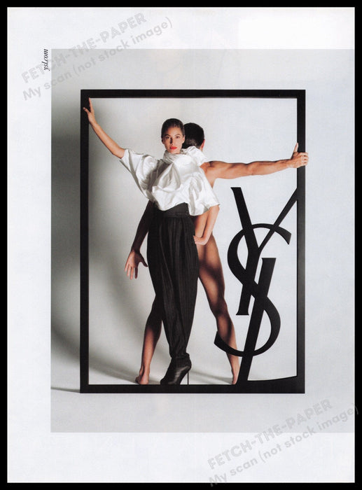 Yves Saint Laurent Clothing 2000s Print Advertisement Ad 2009 Male Body Fetch the Paper!