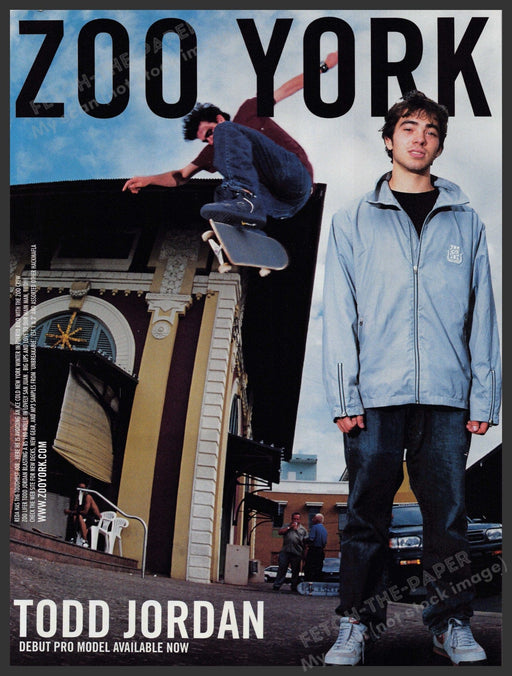 Zoo York Todd Jordan 2000s Print Advertisement 2002 Skateboarder Fetch-the-Paper