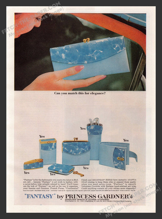 1965 Print Advertisement "Fantasy" by Princess Gardner Organizers Ad.