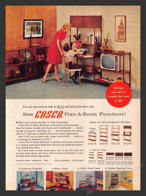 1963 Cosco Plan-a-room Furniture Print Advertisement Ad