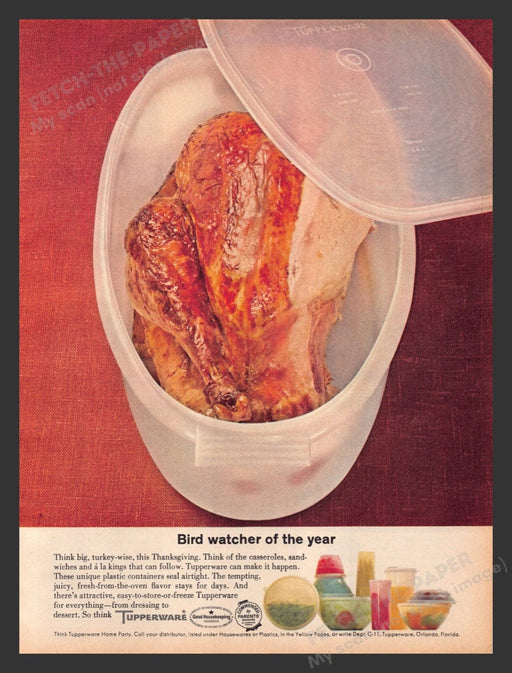 1963 Tupperware for Thanksgiving Print Advertisement Ad